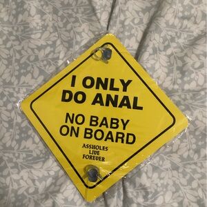 Yellow Novelty Car Sign